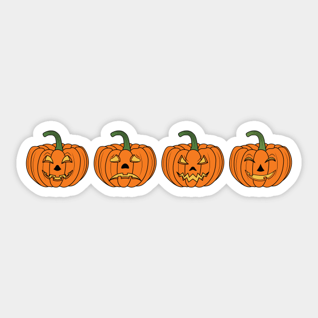 Halloween Scary Evil Pumpkin Sticker by ChicGraphix